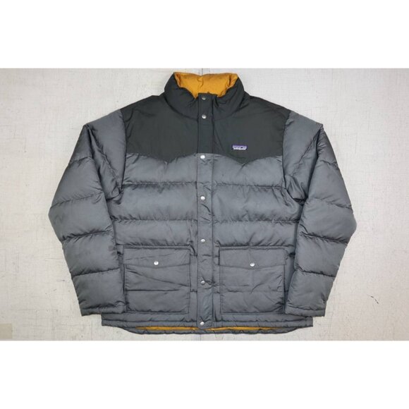 Patagonia Slingshot Down Jacket Men's XL Gray Two-Tone Puffer Coat - Picture 7 of 10